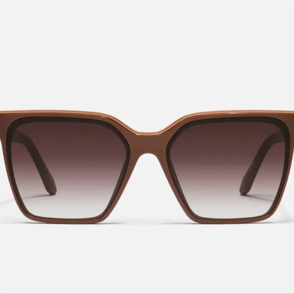 Quay Australia‎ Level Up Square Sunglasses- Chocolate